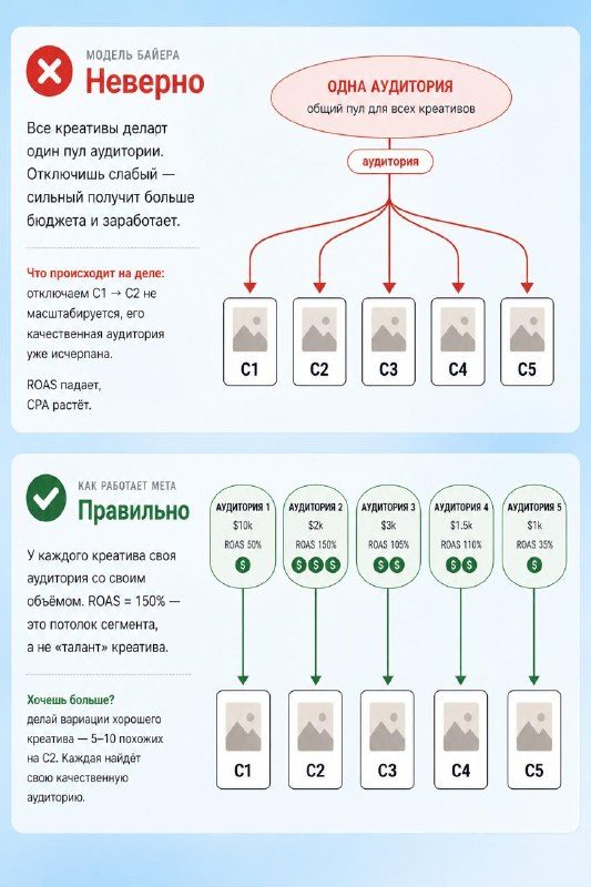 Почему отключение креатива ломает кампанию